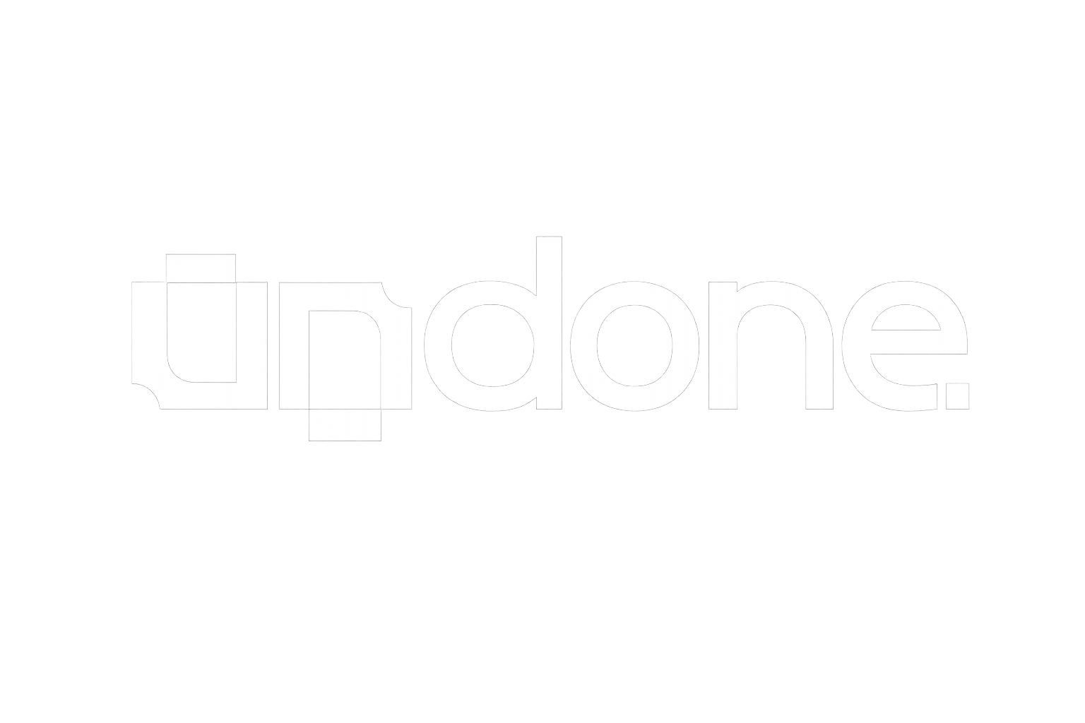 Logótipo UNDONE em branco