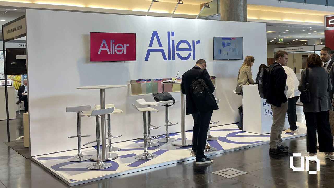 Stand personalizado da Alier no Global Gypsum desenvolvido pela UNDONE