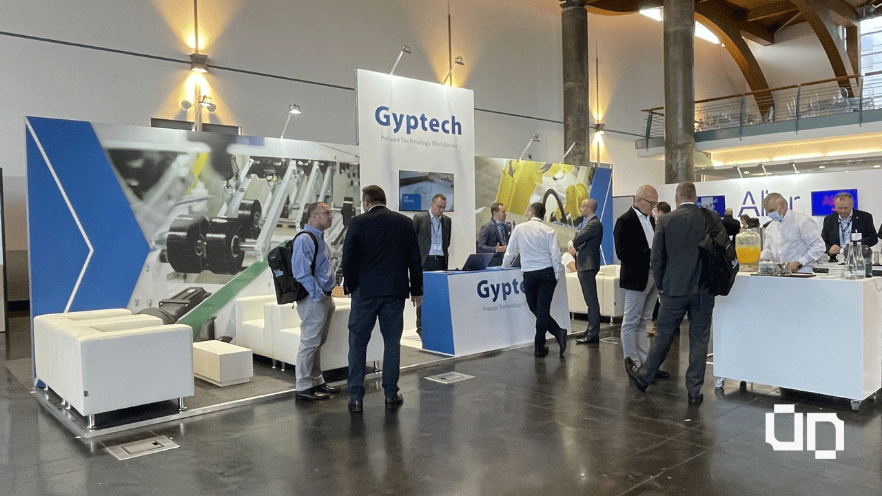 Stand da Gyptech no Global Gypsum desenvolvido pela UNDONE